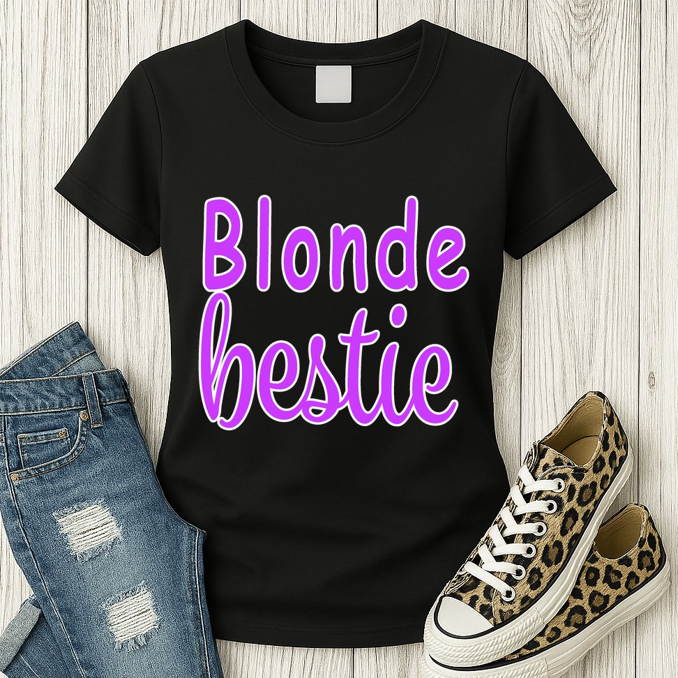 Blonde Bestie Womens T-Shirt