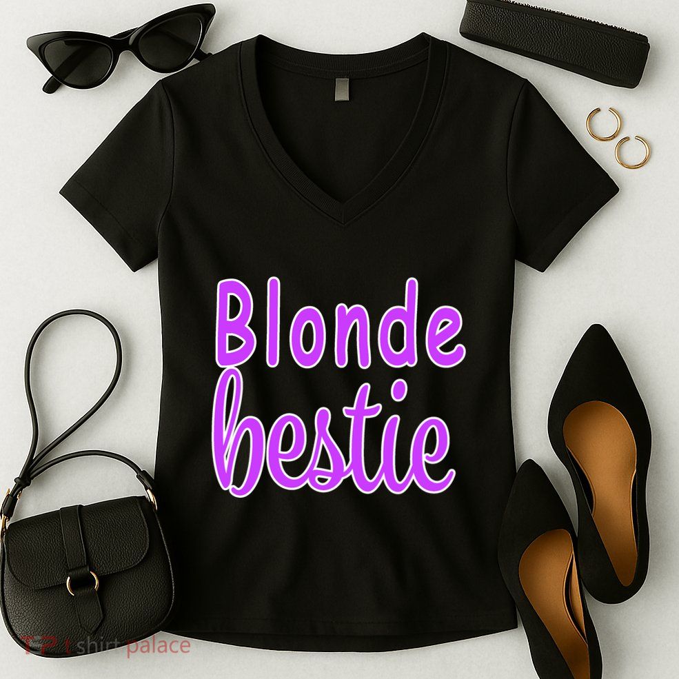 Blonde Bestie Women's V-Neck T-Shirt