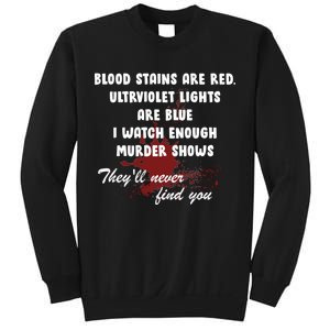 Blood Stains Are Red Ultraviolet Lights Are Blue Sweatshirt