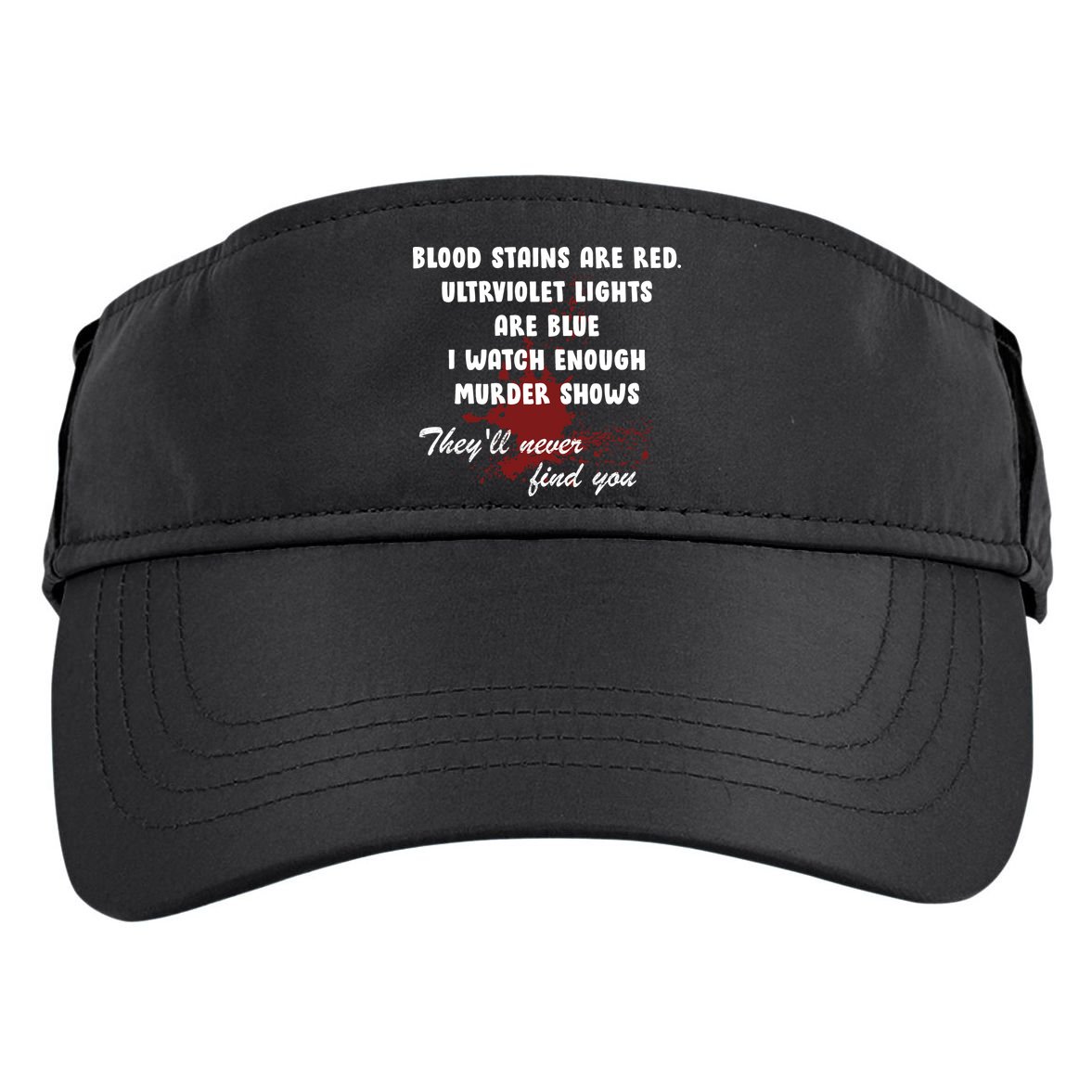 Blood Stains Are Red Ultraviolet Lights Are Blue Adult Drive Performance Visor