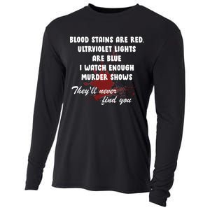 Blood Stains Are Red Ultraviolet Lights Are Blue Cooling Performance Long Sleeve Crew