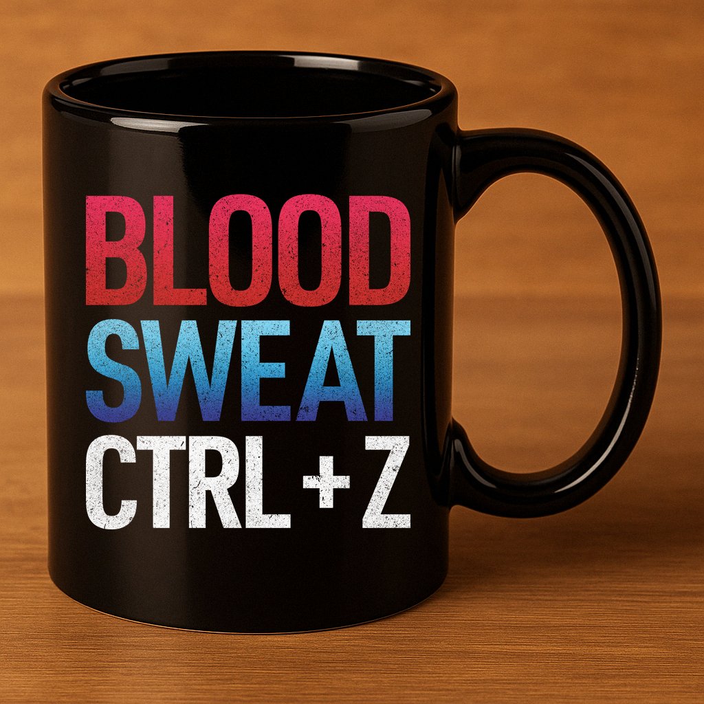 Blood Sweat Ctrl Z 11oz C Handle Ceramic Mug
