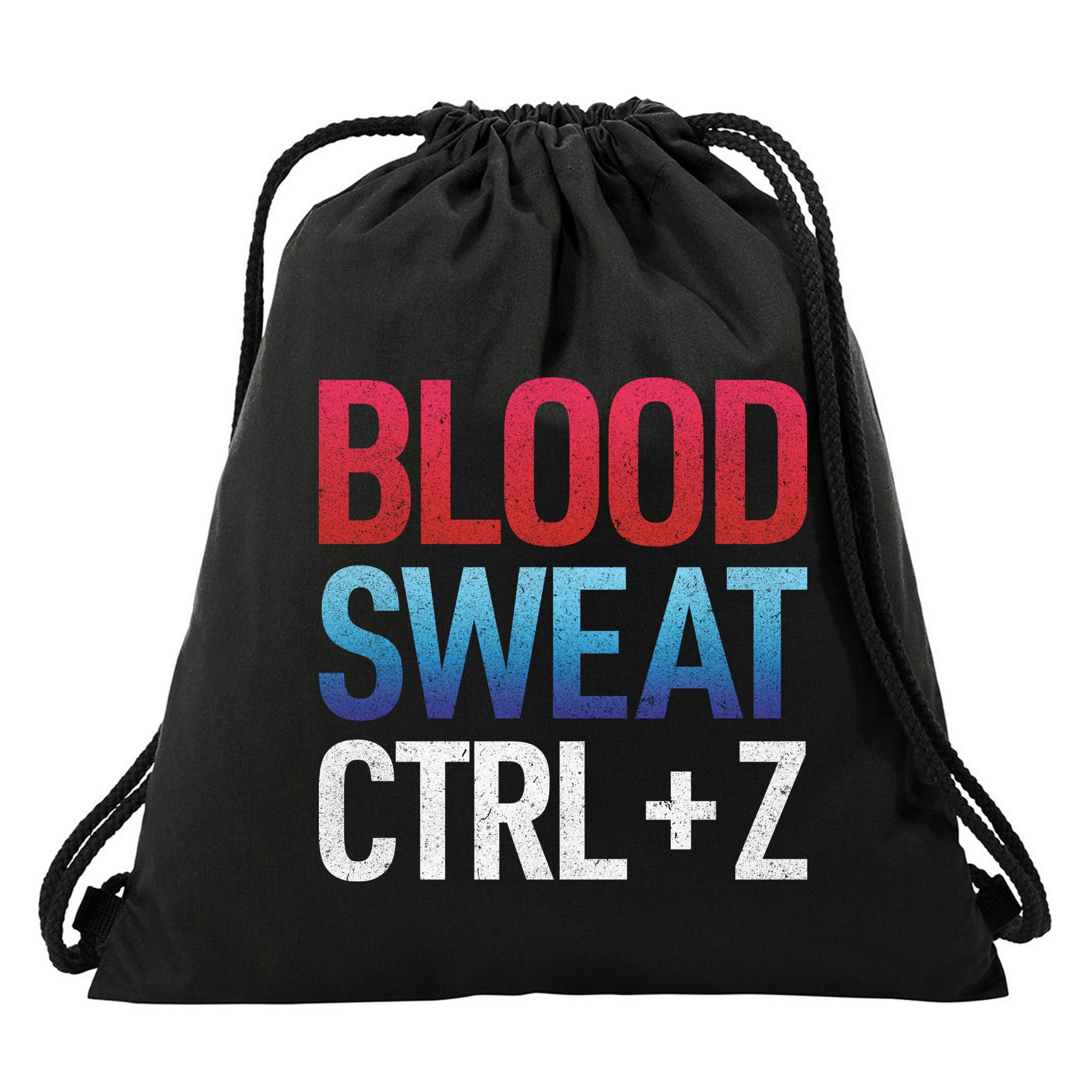 Blood Sweat Ctrl Z Drawstring Bag