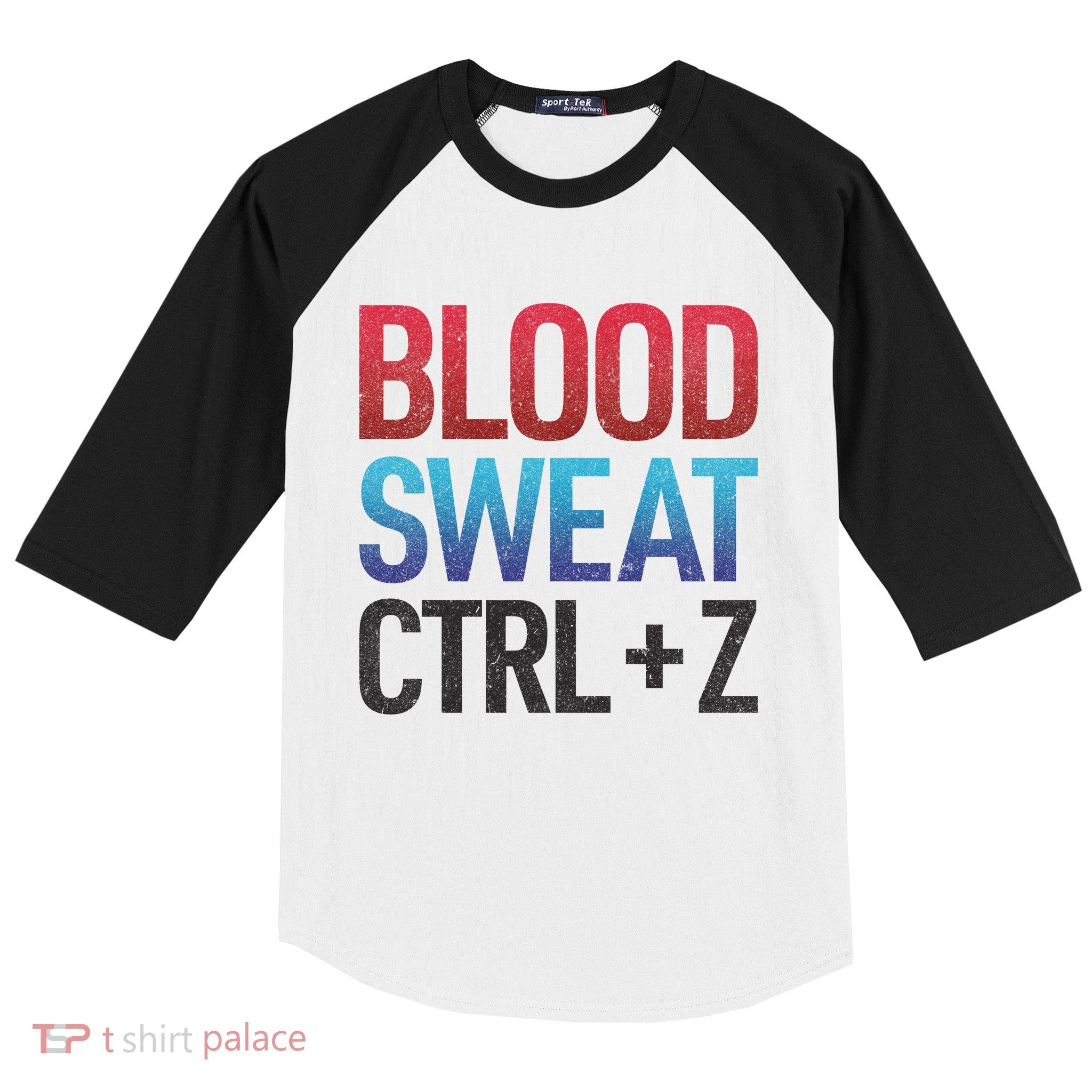 Blood Sweat Ctrl Z Baseball Sleeve Shirt