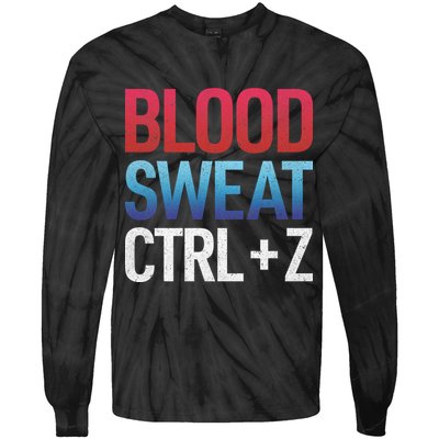 Blood Sweat Ctrl Z Tie-Dye Long Sleeve Shirt
