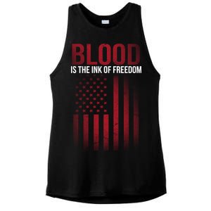 Blood The Ink of Freedom Ladies PosiCharge Tri-Blend Wicking Tank