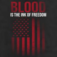 Blood The Ink of Freedom 7 Panel Mesh Trucker Snapback Hat