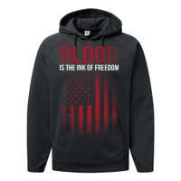 Blood The Ink of Freedom Performance Fleece Hoodie