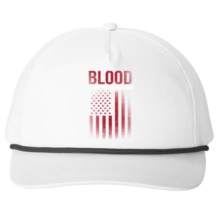 Blood The Ink of Freedom Snapback Five-Panel Rope Hat