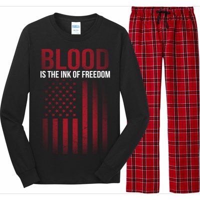 Blood The Ink of Freedom Long Sleeve Pajama Set