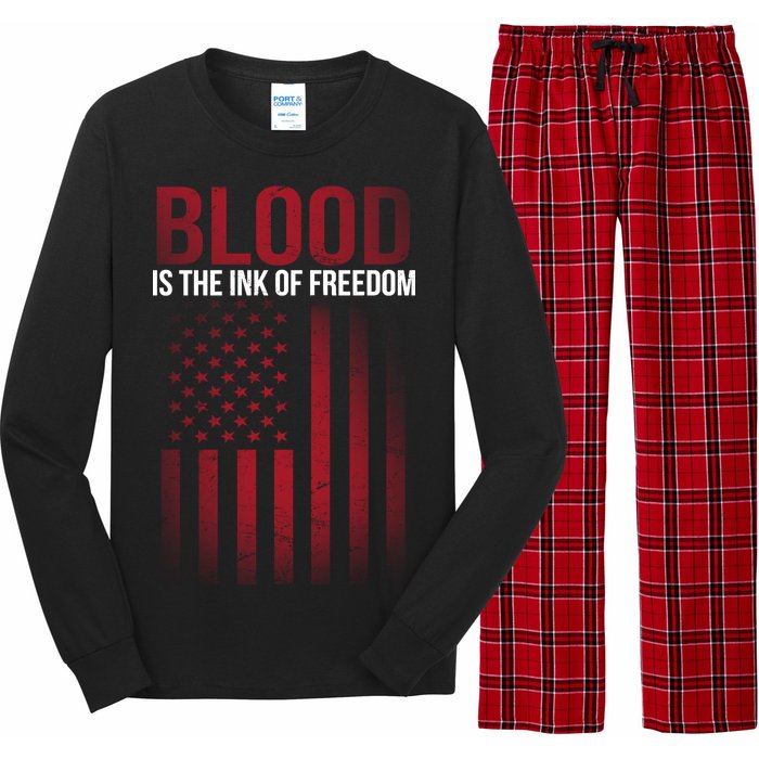 Blood The Ink of Freedom Long Sleeve Pajama Set