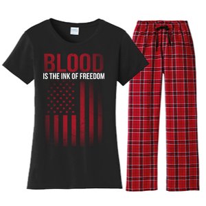 Blood The Ink of Freedom Women's Flannel Pajama Set