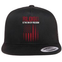 Blood The Ink of Freedom Flat Bill Trucker Hat