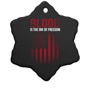 Blood The Ink of Freedom Ceramic Star Ornament