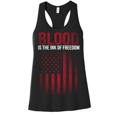 Blood The Ink of Freedom Women's Racerback Tank