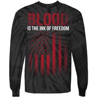 Blood The Ink of Freedom Tie-Dye Long Sleeve Shirt