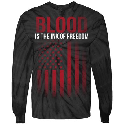 Blood The Ink of Freedom Tie-Dye Long Sleeve Shirt