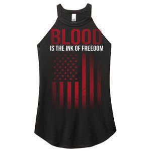 Blood The Ink of Freedom Women's Perfect Tri Rocker Tank