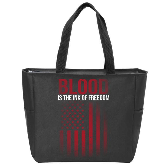 Blood The Ink of Freedom Zip Tote Bag