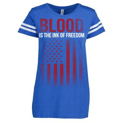 Blood The Ink of Freedom Enza Ladies Jersey Football T-Shirt