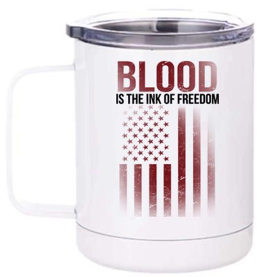 Blood The Ink of Freedom 12 oz Stainless Steel Tumbler Cup