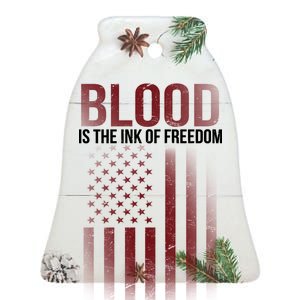 Blood The Ink of Freedom Ceramic Bell Ornament