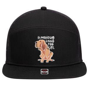 Bloodhound A Friend For Life 7 Panel Mesh Trucker Snapback Hat