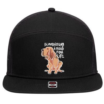 Bloodhound A Friend For Life 7 Panel Mesh Trucker Snapback Hat