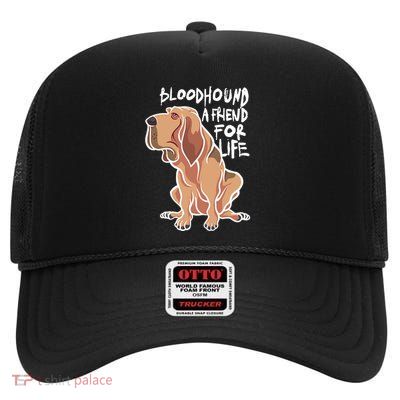 Bloodhound A Friend For Life High Crown Mesh Back Trucker Hat