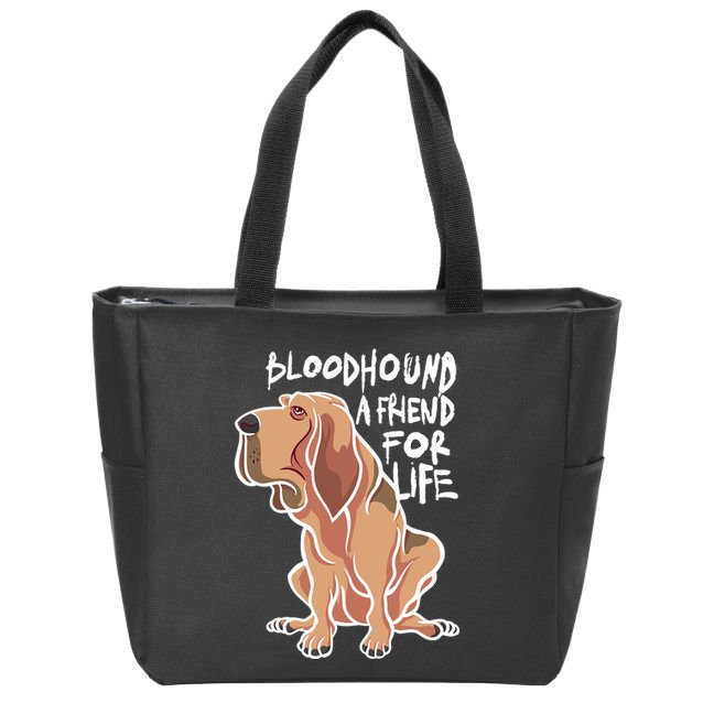 Bloodhound A Friend For Life Zip Tote Bag