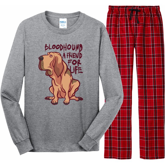 Bloodhound A Friend For Life Long Sleeve Pajama Set