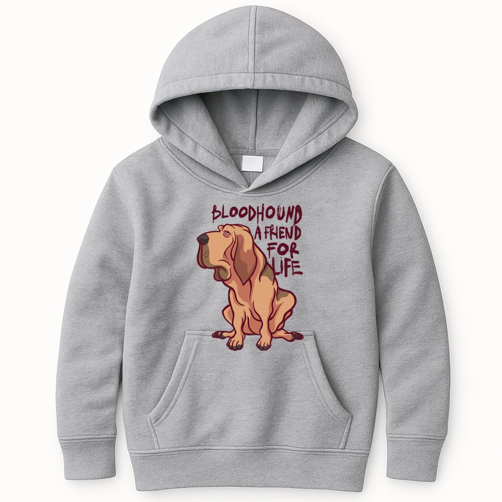 Bloodhound A Friend For Life Kids Hoodie