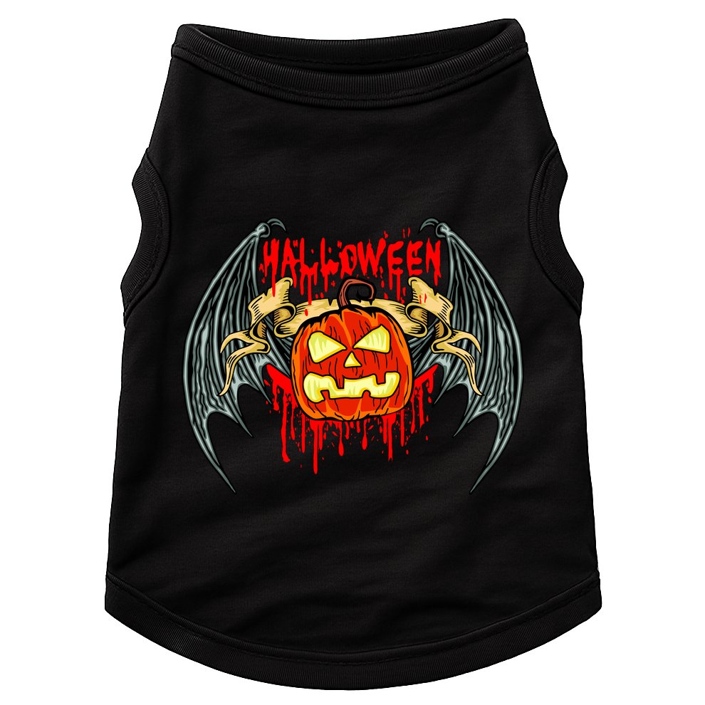 Bloody Bat Pumpkin Halloween Doggie Tank