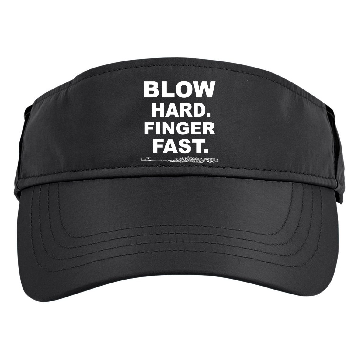 Blow Hard Finger Fast Flute Adult Drive Performance Visor