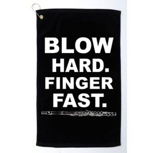 Blow Hard Finger Fast Flute Platinum Collection Golf Towel