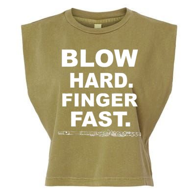 Blow Hard Finger Fast Flute Garment-Dyed Women's Muscle Tee