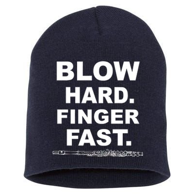 Blow Hard Finger Fast Flute Short Acrylic Beanie