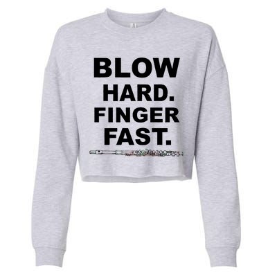 Blow Hard Finger Fast Flute Cropped Pullover Crew