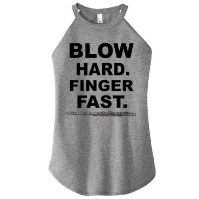 Blow Hard Finger Fast Flute Women's Perfect Tri Rocker Tank