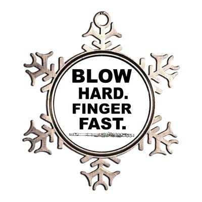 Blow Hard Finger Fast Flute Metallic Star Ornament