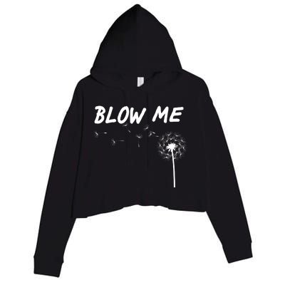 Blow Me Dandelion Crop Fleece Hoodie