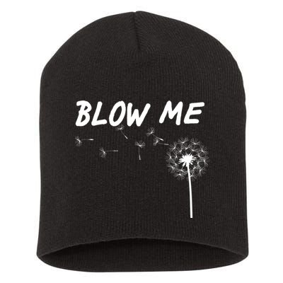 Blow Me Dandelion Short Acrylic Beanie