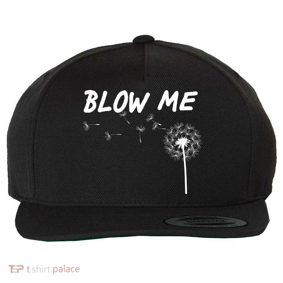 Blow Me Dandelion Wool Snapback Cap