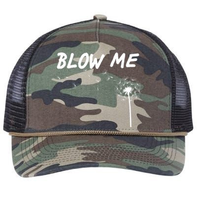 Blow Me Dandelion Retro Rope Trucker Hat Cap