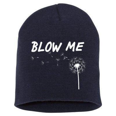 Blow Me Dandelion Short Acrylic Beanie