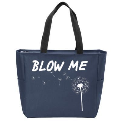 Blow Me Dandelion Zip Tote Bag