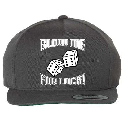 Blow Me For Luck Wool Snapback Cap