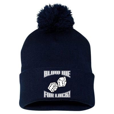 Blow Me For Luck Pom Pom 12in Knit Beanie