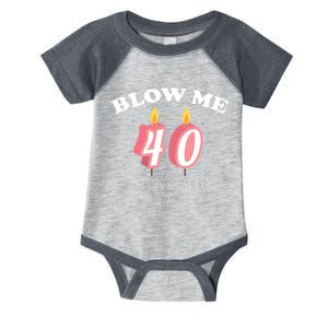 Blow Me It's My 40th Birthday Infant Baby Jersey Bodysuit