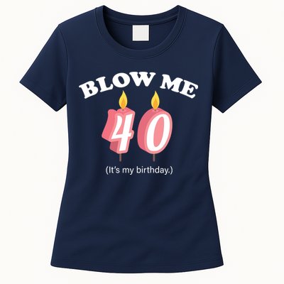 Blow Me It's My 40th Birthday Womens T-Shirt